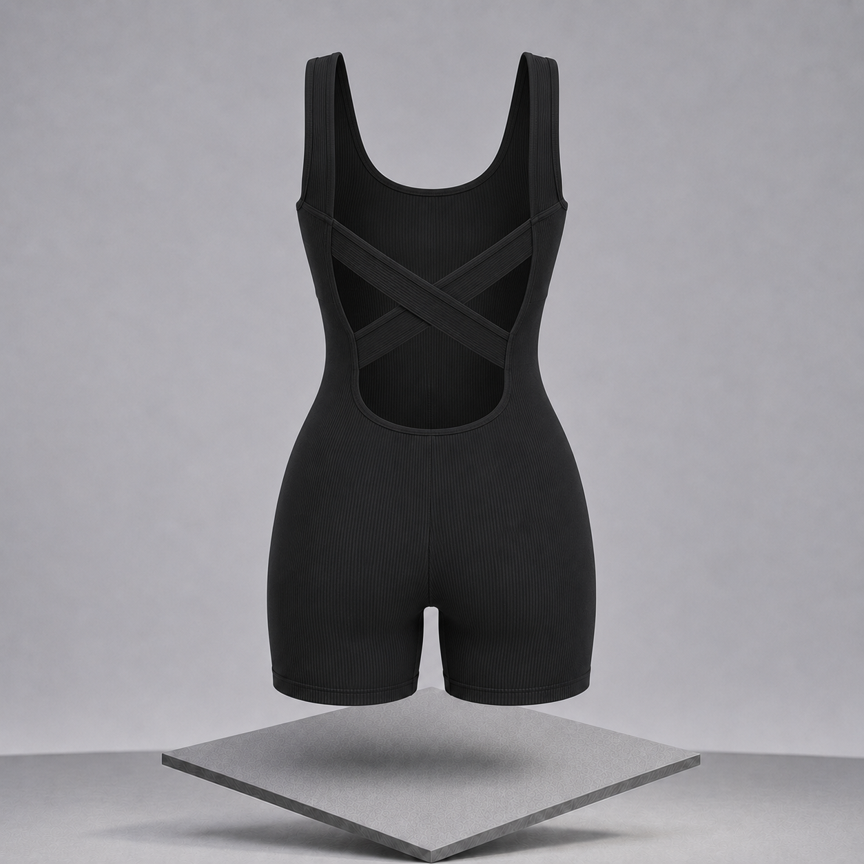 Crisscross Wide Strap Active Romper