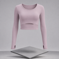 Long Sleeve Cropped Top With Sports Strap