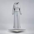 Zip Up Hoodie & Wide Leg Pants Set
