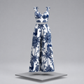 Floral Print Crop Top & Wide Leg Pants Set