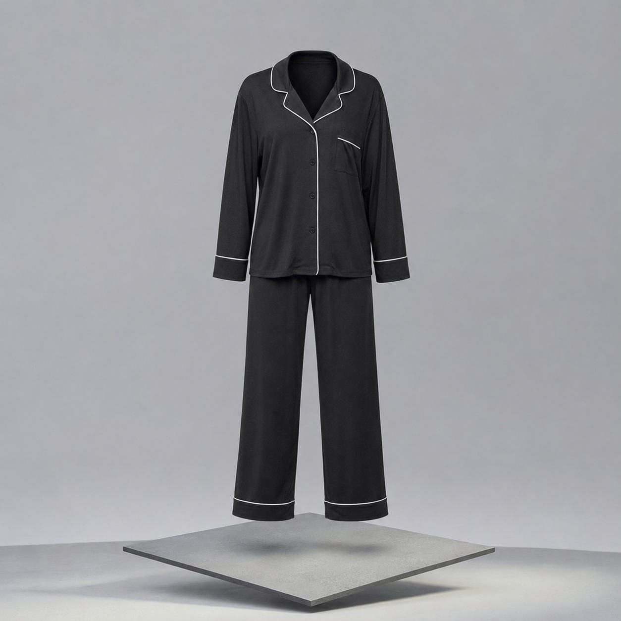 Button Down Long Sleeve Top & Pants Lounge Set