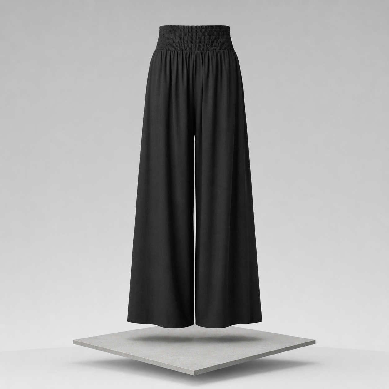 Smocked Waistband Wide Leg Lounge Pants