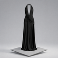 Split Backless Halter Neck Maxi Dress