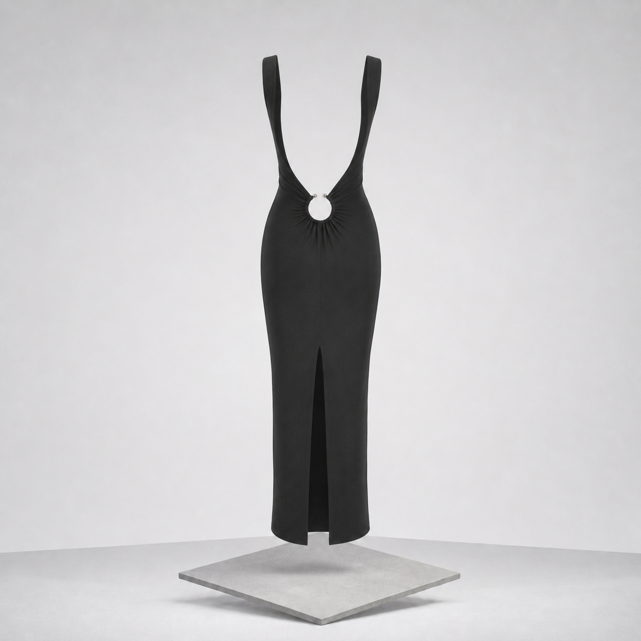 Backless Slit Back Cutout Maxi Dress