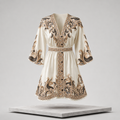 Paisley Print V-Neck Belted Mini Dress