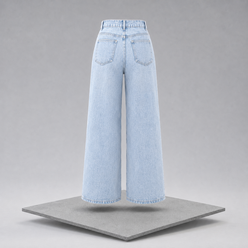 High-Waisted Wide Leg Jeans