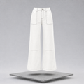 Wide Leg Contrast Stitching Jeans