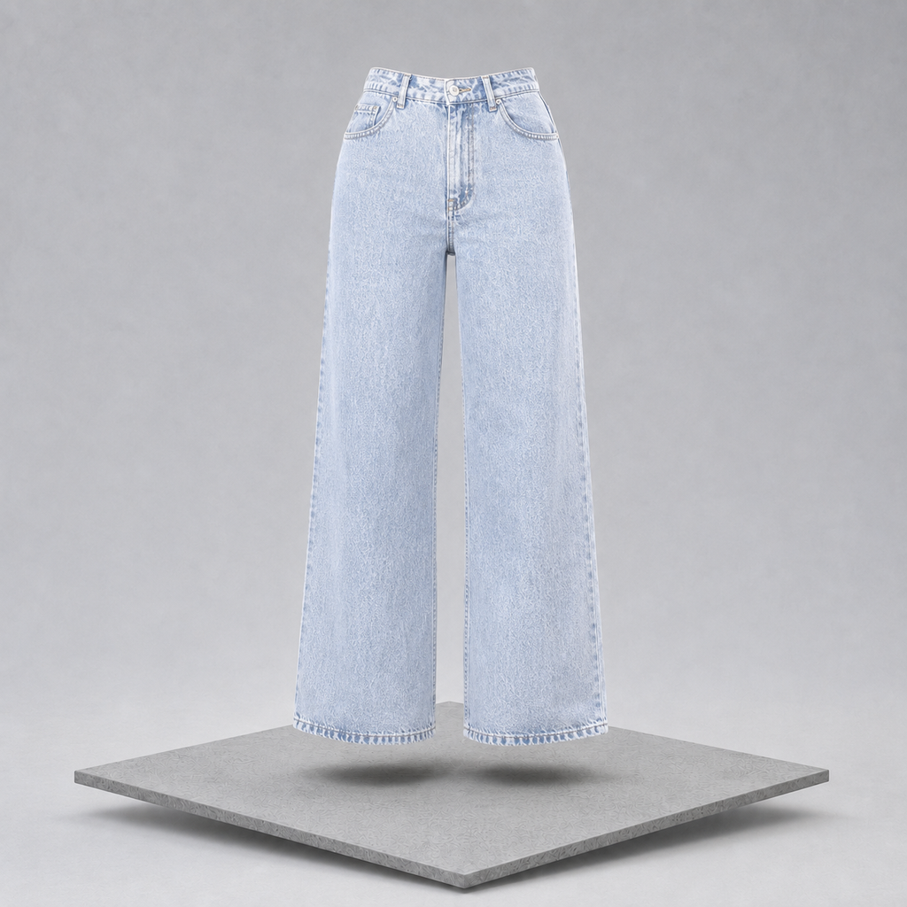 High-Waisted Wide Leg Jeans