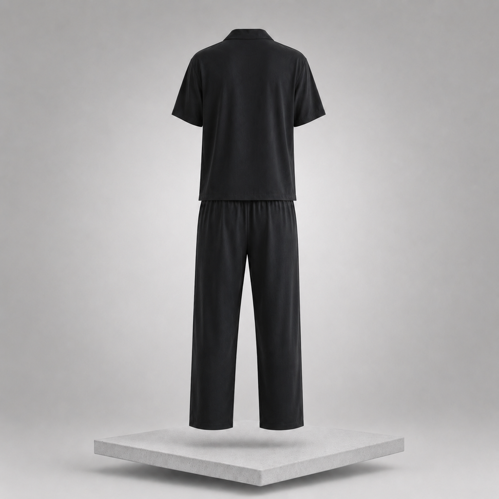 Short Sleeve Shirt, Bralette & Pants Lounge Set