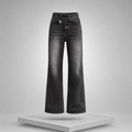 High-Waisted Slit Hem Jeans