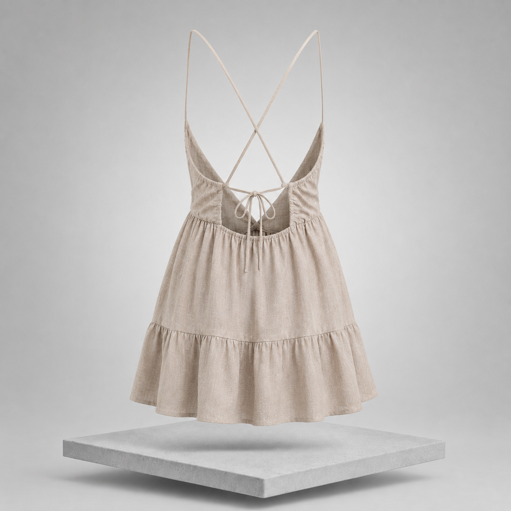 Backless Spaghetti Strap Mini Dress