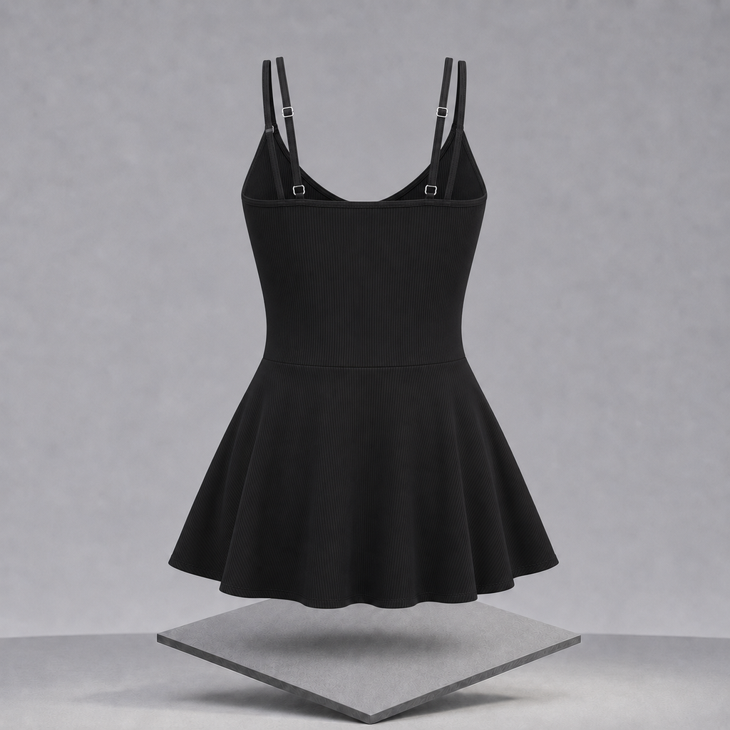 Double-Strap Tied Swim Dress
